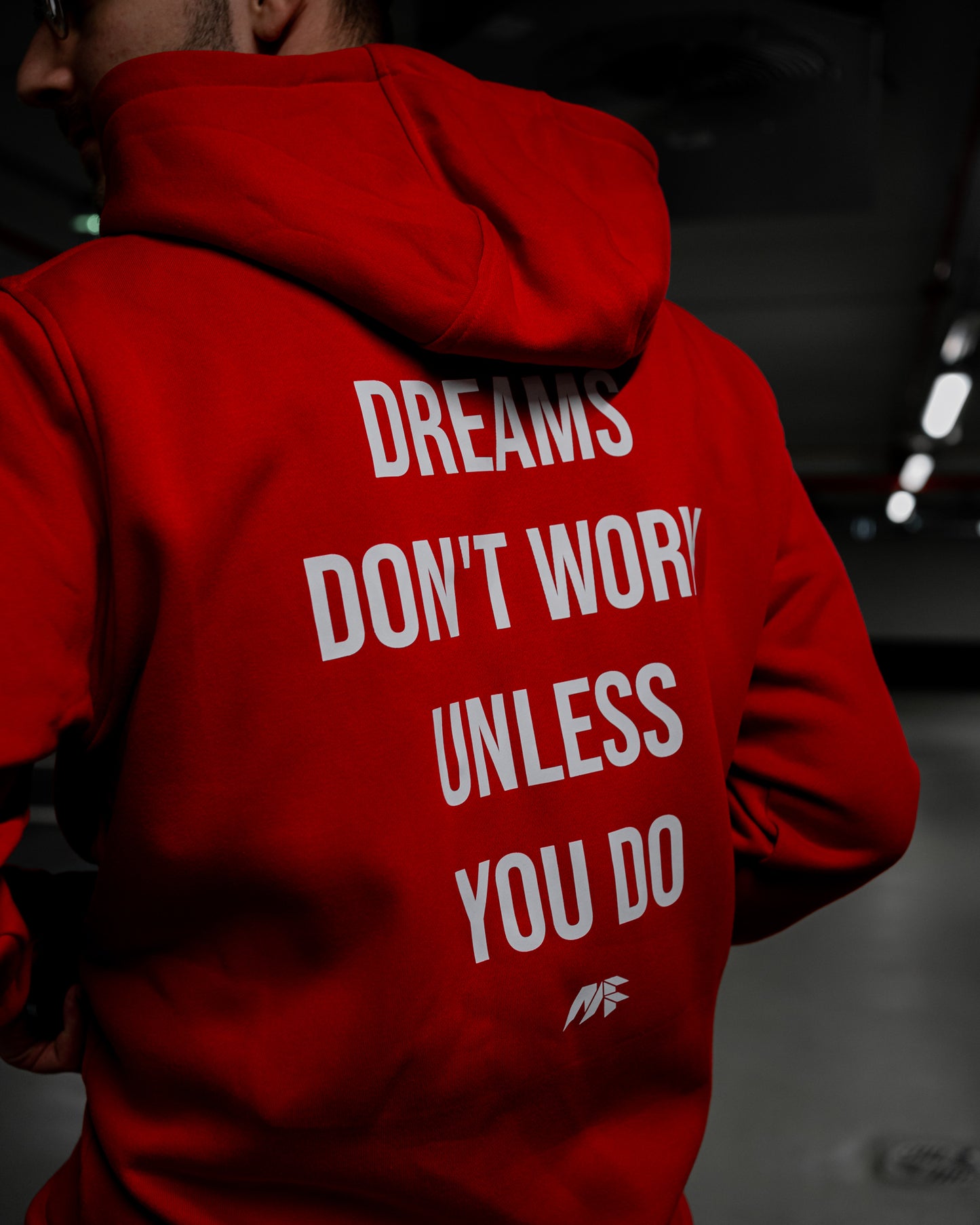DREAMS DON'T WORK HOODIE - CANDY RED